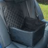 Dog Car Seat Black 600D Oxford Fabric 17.7x17.7x9.8/21.7 in