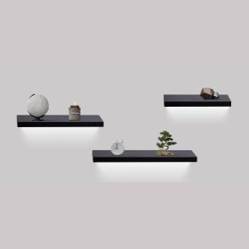 Floating Shelves 31.5" Wall Mounted Wood Shelves for Bathroom, Bedroom, Living Room, Kitchen