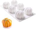 Pumpkin Silicone Mold 6 Cavities Cupcake Baking Pan Mousse Tray Molds Kitchen Cake Decoration Fondant Mold for Halloween