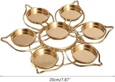 Lamp Holder, Gold Tea Lights Pillar Candle Holder, Flower Candle Holder, Lotus Shape Floating Flower Tea Light Holder