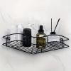 (FST-FA-PI)2pcs Wall Mounted Bathroom Shelf, Shower Caddy Rack, No Punching Triangle Storage Rack For Bathroom Kitchen, Bathroom Accessories