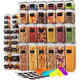 42 Pcs Airtight Food Storage Containers Set with Lids, BPA Free Clear Pantry Canister for Kitchen and Pantry Organization,Plastic Canisters for Cereal