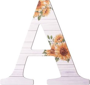 Large Wooden Letters 12 Inch Rustic Wooden Letters A for Wall Decor Home Wood Letters Sunflower Big Wood Wall Letters Decor for Living Room Bedroom Pa