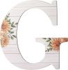 Large Wooden Letters 12 Inch Rustic Wooden Letters G for Wall Decor Home Wood Letters Sunflower Big Wood Wall Letters Decor for Living Room Bedroom Pa
