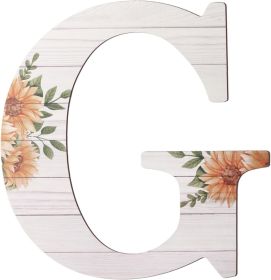 Large Wooden Letters 12 Inch Rustic Wooden Letters G for Wall Decor Home Wood Letters Sunflower Big Wood Wall Letters Decor for Living Room Bedroom Pa