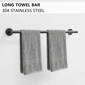 8-Pieces Black Bathroom Accessories Set, Stainless Steel Bathroom Hardware Set, Bath Towel Bar Set, Towel Racks for Bathroom Wall Mounted.