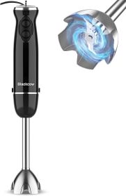 Blackcow Immersion Blender Handheld,500W Electric Hand Blender,Electric Hand Mixer with 12-Speed&Turbo,Extra Quiet Hand Blender for kitchen,Smoothie