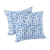2 Pack Outdoor Throw Pillows, Patio Cushions Simulated Straw Weaving Strip)for Garden, Porch