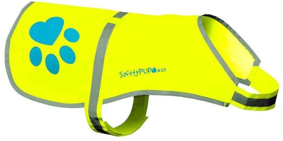Yellow Dog Reflective Vest XS Size Hi Vis Safety Vest Keeps Dogs Visible On and Off Leash in Both Urban and Rural Environments