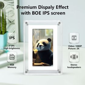 7 Inch 4GB IPS Screen Video Acrylic Portaretratos Digitales Digital Photo Picture Wifi Frame Signage Racks