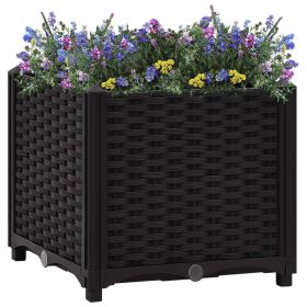 Raised Bed Black Polypropylene 15.7 in Durable Planter Pot