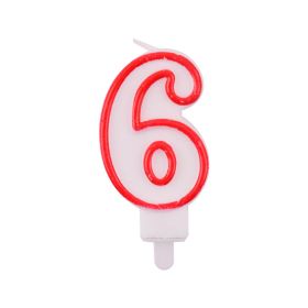 Number 6 Birthday Candle 3D Number Happy Birthday Cake Candles for Birthday Party Wedding Decoration Reunions Theme Party 7cm 24pcs