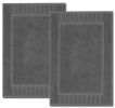 Luxury Bath Mat Floor Towel Set 22 x34 inch 2 Pack Dark Gray Absorbent Cotton Hotel Spa Shower Bathtub Mats