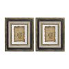 13x15" Lucian Framed Antiqued Sculpture Print,2 Piece