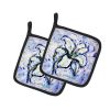 Lily Pair of Pot Holders Kitchen Heat Resistant Pot Holders Sets Oven Hot Pads for Cooking Baking BBQ, 7 1/2 x 7 1/2