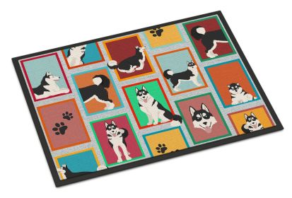 NEW Lots of Siberian Husky Doormat Front Door Mat Indoor Outdoor Rugs for Entryway, Non Slip Washable Low Pile, 18H X 27W