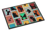 NEW Lots of Black Standard Poodle Doormat Front Door Mat Indoor Outdoor Rugs for Entryway, Non Slip Washable Low Pile, 18H X 27W