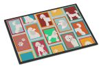 NEW Lots of White Standard Poodle Doormat Front Door Mat Indoor Outdoor Rugs for Entryway, Non Slip Washable Low Pile, 18H X 27W