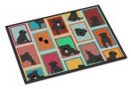 NEW Lots of Black Pug Doormat Front Door Mat Indoor Outdoor Rugs for Entryway, Non Slip Washable Low Pile, 18H X 27W