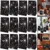 12PCS Gift Bags with 12PCS Sealing Stickers Cookies Goodies Paper Treat Bags Black Spider Web Favors Gift Wrapping Bags for Holiday Birthday Party Sup