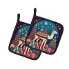 NEW Camel Christmas Pair of Pot Holders Kitchen Heat Resistant Pot Holders Sets Oven Hot Pads for Cooking Baking BBQ, 7 1/2 x 7 1/2