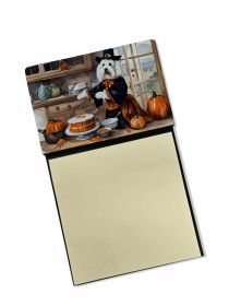 NEW Coton De Tulear Fall Kitchen Pumpkins Sticky Note Holder Refillable Dispenser Self-Sticky Note Pads, Memo Pads Blank Desk Accessories