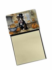 NEW Pit Bull Terrier Fall Kitchen Pumpkins Sticky Note Holder Refillable Dispenser Self-Sticky Note Pads, Memo Pads Blank Desk Accessories