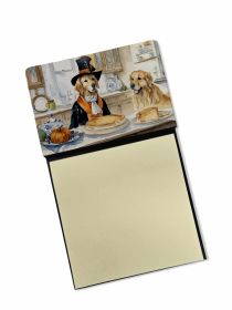 NEW Golden Retriever Fall Kitchen Pumpkins Sticky Note Holder Refillable Dispenser Self-Sticky Note Pads, Memo Pads Blank Desk Accessories