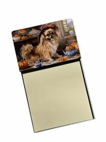 NEW Tibetan Spaniel Fall Kitchen Pumpkins Sticky Note Holder Refillable Dispenser Self-Sticky Note Pads, Memo Pads Blank Desk Accessories