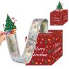 Christmas Money Box for Cash Gift Pull with Christmas Tree Card and Transparent Bags Surprise Money Holder Cash Gift Xmas Money Pull Box for Christmas