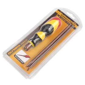 Ratchet Screwdriver, Double-Head Magnetic Ratcheting Screw Driver, Adjustable Rod Length, The Tip of the Rod are Slotted and Phillips