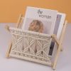 Xemussa 1pc Newspaper Baskets, Magazine Rack, Cotton Rope Woven Magazine Holder, Standing Boho Basket, Book Basket for Newspapers, Magazines, Books