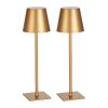 Cordless Table Lamp 2-Pack 5200mAh Built-in Rechargeable Battery Desk Lamp Gold