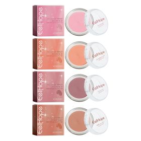 Eelhope Velvet Fine Flash Blush Clay Series, Natural Light And Light Color Red Makeup Cheeks Fine Flash Blush Cla