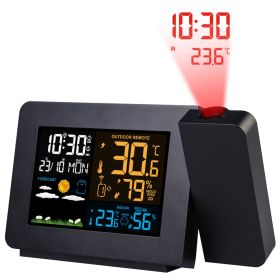 Wireless Weather Station with Atomic Projection Alarm Clock, Dual Alarms, and Outdoor Sensor