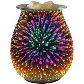3D Glass Wax Warmer, Electric Burner for Fragrant Candle, Aroma Decor Lamp, Heats Wax - 1500+ Specs