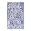 LOOM & LUXE Blue Area Rug 5x8, Washable Rug, Low-Pile, Non-Slip, Non-Shedding, Foldable, Kid & Pet Friendly - Area Rugs for living room, bedroom
