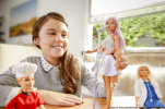 Barbie Pop Star Fashion Doll Dressed in Iridescent Skirt with Pink Hair & Brown Eyes