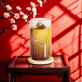 Glass Cup with Lid and Straw 16oz Ice Coffee Cup Skinny and Long Can Beer Cups Glass Set Drinking Glasses with Bamboo Lids Reusable Glass Cups Ideal f