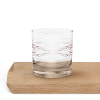 Ember Luxury Rocks Glass - Abstract Flame Design by HadiArts | 10.5 oz Red & White Barware