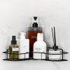 (FST-FA-PI)2pcs Wall Mounted Bathroom Shelf, Shower Caddy Rack, No Punching Triangle Storage Rack For Bathroom Kitchen, Bathroom Accessories