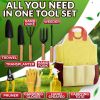 9 Pcs Garden Tool Set for Women Ergonomic Lightweight Gardening Hand Tools with Convenient Little Bag Sturdy Metal Garden Tools Set Easy Handling for