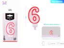 Number 6 Birthday Candle 3D Number Happy Birthday Cake Candles for Birthday Party Wedding Decoration Reunions Theme Party 7cm 24pcs