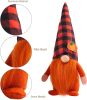 3 Pcs Fall Decoration Harvest Thanksgiving Decorations Gnomes Plush Elf Dwarf Doll Figurine with Pumpkin Autumn Maple Leaves
