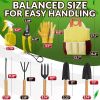 9 Pcs Garden Tool Set for Women Ergonomic Lightweight Gardening Hand Tools with Convenient Little Bag Sturdy Metal Garden Tools Set Easy Handling for