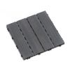 Patio Floor Tiles Pack of 11 WPC Wood-Plastic Composite Patio Deck Tiles DIY Interlocking Decking Tiles, Quick Deck Floor Tile, Court Tile
