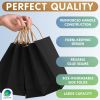 Black Kraft Paper Bags with Handles Bulk