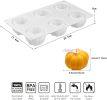 Pumpkin Silicone Mold 6 Cavities Cupcake Baking Pan Mousse Tray Molds Kitchen Cake Decoration Fondant Mold for Halloween