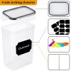 42 Pcs Airtight Food Storage Containers Set with Lids, BPA Free Clear Pantry Canister for Kitchen and Pantry Organization,Plastic Canisters for Cereal