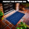 Home Entrance Blue Leaves Door Mat Deluxe 17x29.5 in Absorbent Natural Rubber Non Slip Indoor Outdoor Easy Clean Beautiful Welcome Mats for Front Door